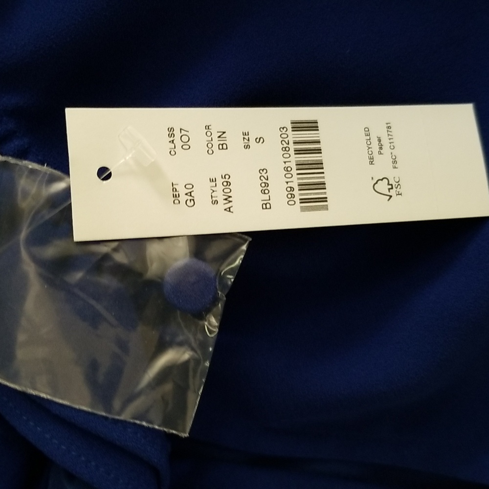 J. Crew Blue Ruffle-neck Top - Picture 8 of 11